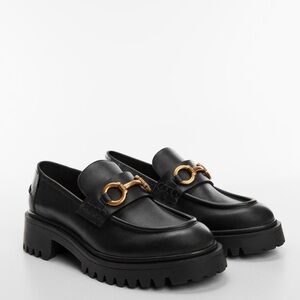 Mango Leather moccasin with Track Sole